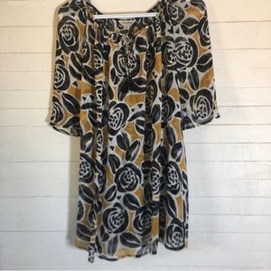 100%silk, Lucky brand tassel tie blouse, 2X